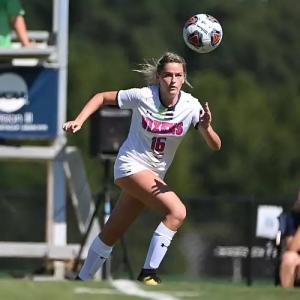 Natalie Cockey ’25 plays center forward for the Vixen soccer team.