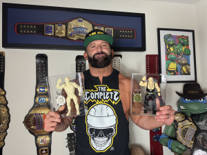 Professional Wrestler Matt Cardona with Collector Archive Services Graded Wrestling Action Figure