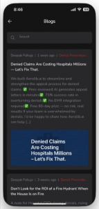 Explore a growing library of expert-written blogs on denial prevention, appeals, and hospital compliance—updated regularly on the Aerolib platform.