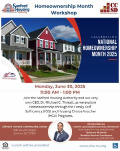 Homeownership Month for the Sanford Housing Authority (NC)