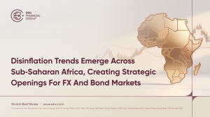 Stylised gold map of Africa, reflecting regional inflation shifts and market opportunities across Nigeria, Kenya, and South Africa. — EBC