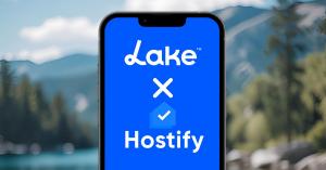 Screenshot of Lake.com's integration page with Hostify