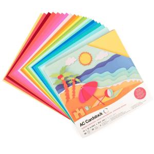 Bright and colorful SUMMER 12x12 Cardstock Pack with 60 sheets by American Crafts, perfect for seasonal crafts, scrapbooks, and school projects.