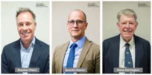 Photo of London Foundation for Banking & Finance new Trustees Stephen Mann, Quentin Nason, Steve Darrington