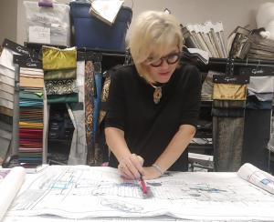 Perla LIchi, Perla Lichi Design, at work in her Pompano Beach showroom.