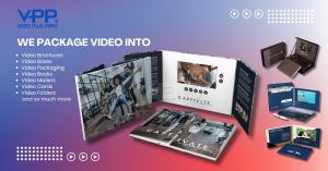 Custom Video Mailers, Video Brochures, and Video Packaging being produced at Video Plus Print’s in-house factory—showcasing innovative video-in-print solutions for global marketing campaigns.