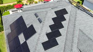 Florida residential home with rooftop solar panels representing QuiqNest's Clear-Title Solar Home™ platform that builds equity without UCC-1 liens