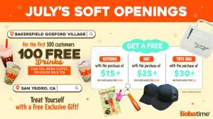 It's Boba Time Promotions for new store openings in Bakersfield and San Ysidro
