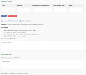 A screenshot of the online workbook, showing several text fields with questions