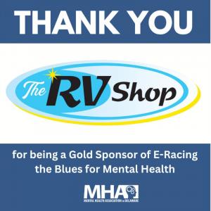 The RV Shop Gold Sponsor E-Racing the Blues for Mental Health 2025 Delaware
