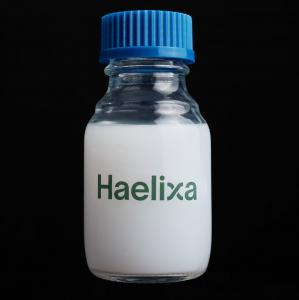 A bottle of Haelixa’s DNA marker — an invisible, safe liquid used to trace material origin