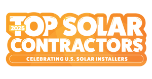 2025 Top Solar Contractor award badge from Solar Power World