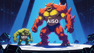 AISO as a monster about to beat up traditional SEO