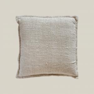 Beige Organic Cotton Cushion 60 cm