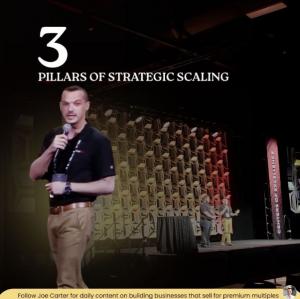 Joe Carter giving keynote speech on Strategic Scaling
