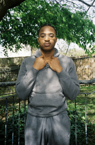 Portrait of British-Nigerian rapper jesi in promotion of his EP Channel 601