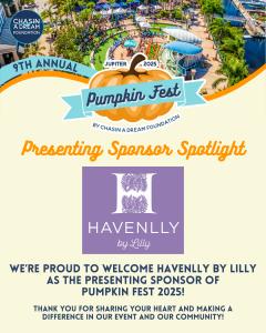 Havenlly by Lilly is the Presenting Sponsor of Chasin a Dream's Pumpkin Fest 2025