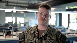 U.S. Navy Lt. Christopher Hoskins, a recent Naval Postgraduate School alumnus, is contributing to research that could shape the future of U.S. missile defense.
