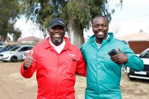 Sibonakaliso Shabangu (BASF) with Jack Msibi(Corinthians Africa)