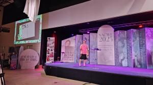 Katie Hornor on NACWE stage