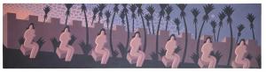 Acrylic on canvas by Robert Gordy (La., 1933-1986), titled Wall #5 (1981), 34 inches by 142 inches, signed, titled. dated, one of 17 works by Gordy up for bid (estimate: $7,000-$10,000).