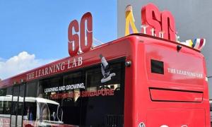 A bus from the SG60 Celebration