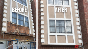 Before and after restoration of the house in Cresskill NJ