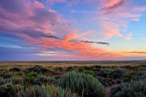 High desert of the Continental Divide Trail in Wyoming