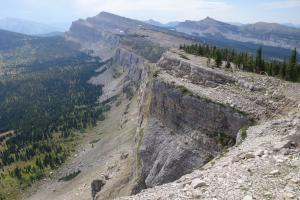 The Chinese Wall of the Continental Divide Trail, Helena-Lewis and Clark National Forest in Montana.