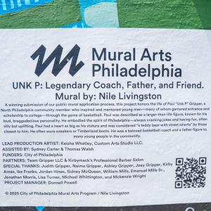 Mural Vinyl Credit Panel Mural Artist Nile Livingston Mural Unk P Designer