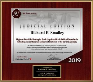 2019 AV Rating Richard E Smalley, attorney in Oklahoma