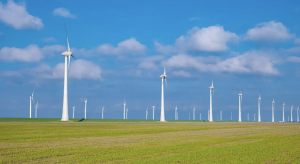 An offshore wind farm, where hydraulic torque wrenches play a critical role in industrial joint integrity.