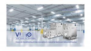 Advanced industrial desiccant dehumidifier system by Vision Air Conditioning.