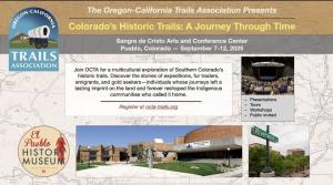 a collage of pictures representing Colorado’s Historic Trails: A Journey Through Time - OCTA's 42nd Annual Convention