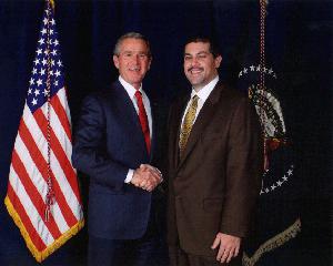 Rick Rahim with President George Bush