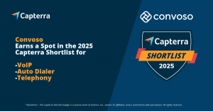 Capterra Shortlist Winner 2025 badge Convoso