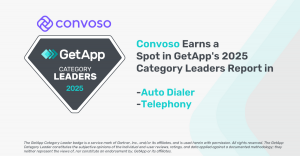 GetApp Category Leader 2025 badge Convoso
