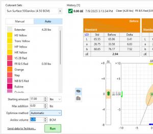 SmartInk anilox correction interface in ChromaQA 6.5