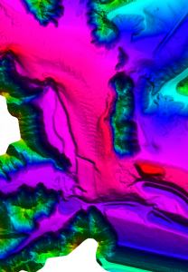 Topographic model of Colorado Riverbed
