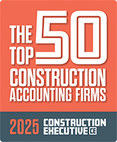 Construction Executive's Top 50 Accounting Firm Award 2025 Logo