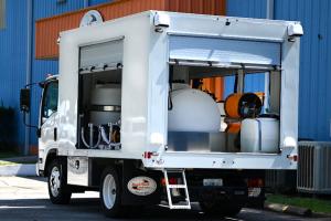 Arborist's Tree Spraying Truck0rear ¾ view from Real Fleet Solutions