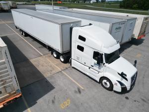 White owner operator truck