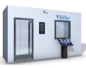 Walk-in cryotherapy chamber