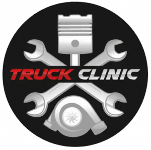 truck clinic truck repair shop logo