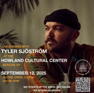 Tyler Sjostrom playing at the Howland Cultural Center