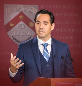 Darren Coleman, CEO of Coleman Technologies, speaking at Harvard Business School on business growth and technology leadership.