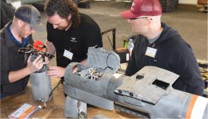 Rhoman Aerospace integrate their GPS-denied autonomous navigation and maneuvering system into Firestorm Labs’ modular Tempest drone during a Naval Postgraduate School JIFX event.