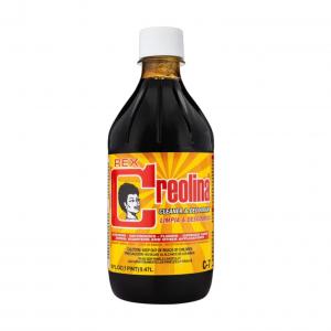 Creolina bottle of multi-purpose cleaner used for industrial cleaning, odor removal, and spiritual cleansing – available at Creolina.com