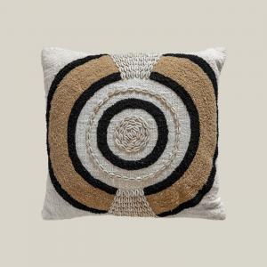 Handwoven Cotton Cushion with Shell Design
