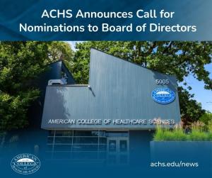 ACHS Announces Call for Nominations to Board of Directors